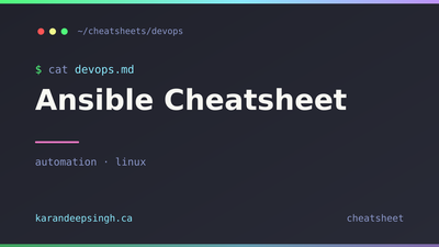 Ansible Cheatsheet