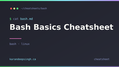 Bash Basics Cheatsheet Bash Basics Cheatsheet