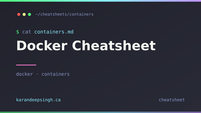 Docker Cheatsheet
