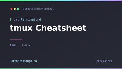 tmux Cheatsheet