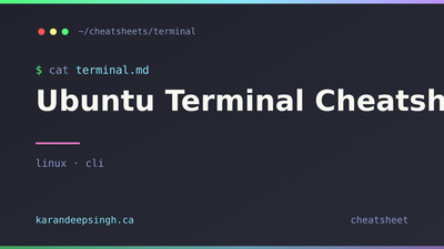Ubuntu Terminal Cheatsheet