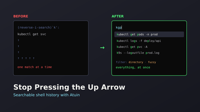 Stop Pressing the Up Arrow: Searchable Shell History with Atuin
