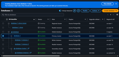 Cloning an Aurora PostgreSQL Cluster (Copy-on-Write)