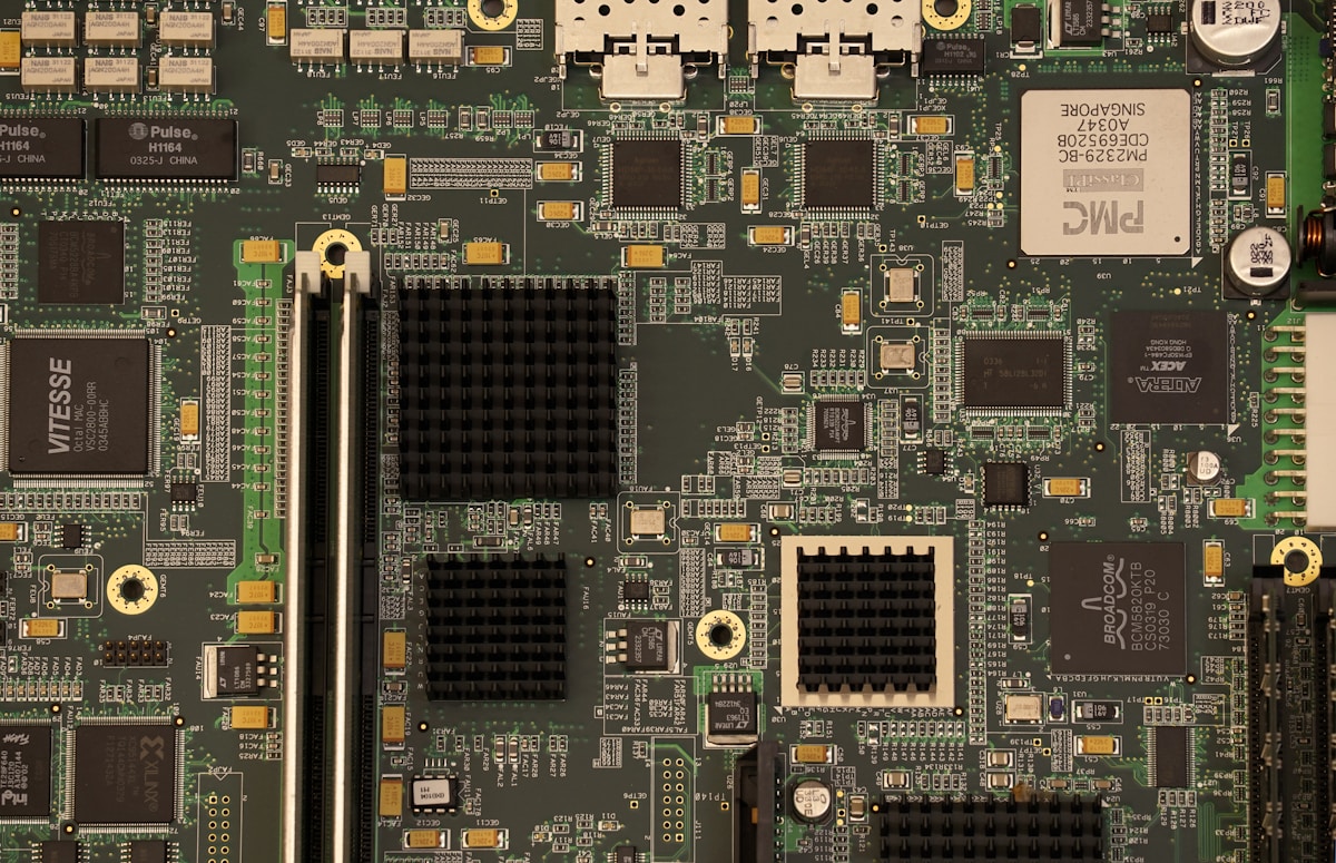 Computer motherboard close-up representing custom machine image building