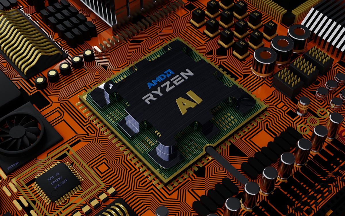 Close-up of a processor chip representing machine image building