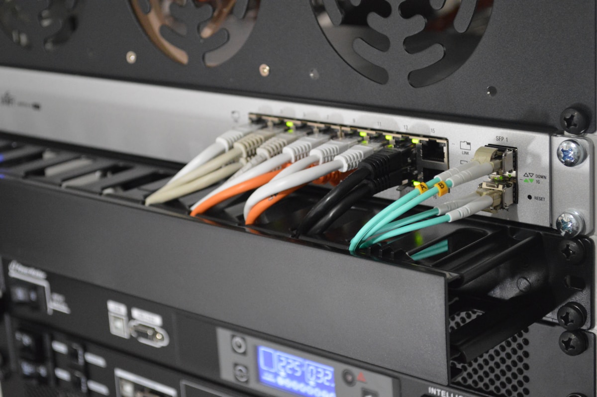 Network switch in a server rack powering automation workflows