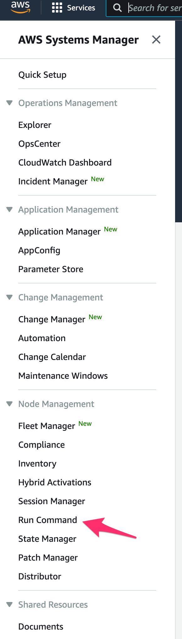 Systems Manager Run Command