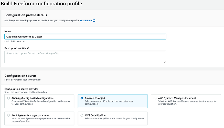 Specify the Amazon S3 Object